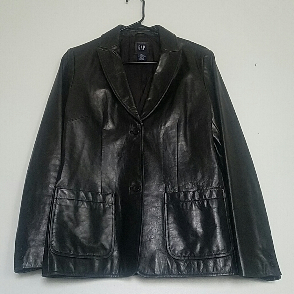 GAP Genuine Black Leather Jacket
